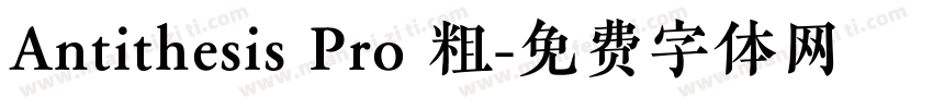 Antithesis Pro 粗字体转换